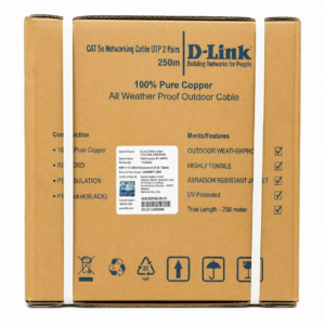 d link cat5e outdoor 2 pair cable 250m (ncb 5e2publkr 250)