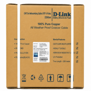 d link cat5e outdoor 4 pair cable 250m (ncb 5e4publkr 250m)