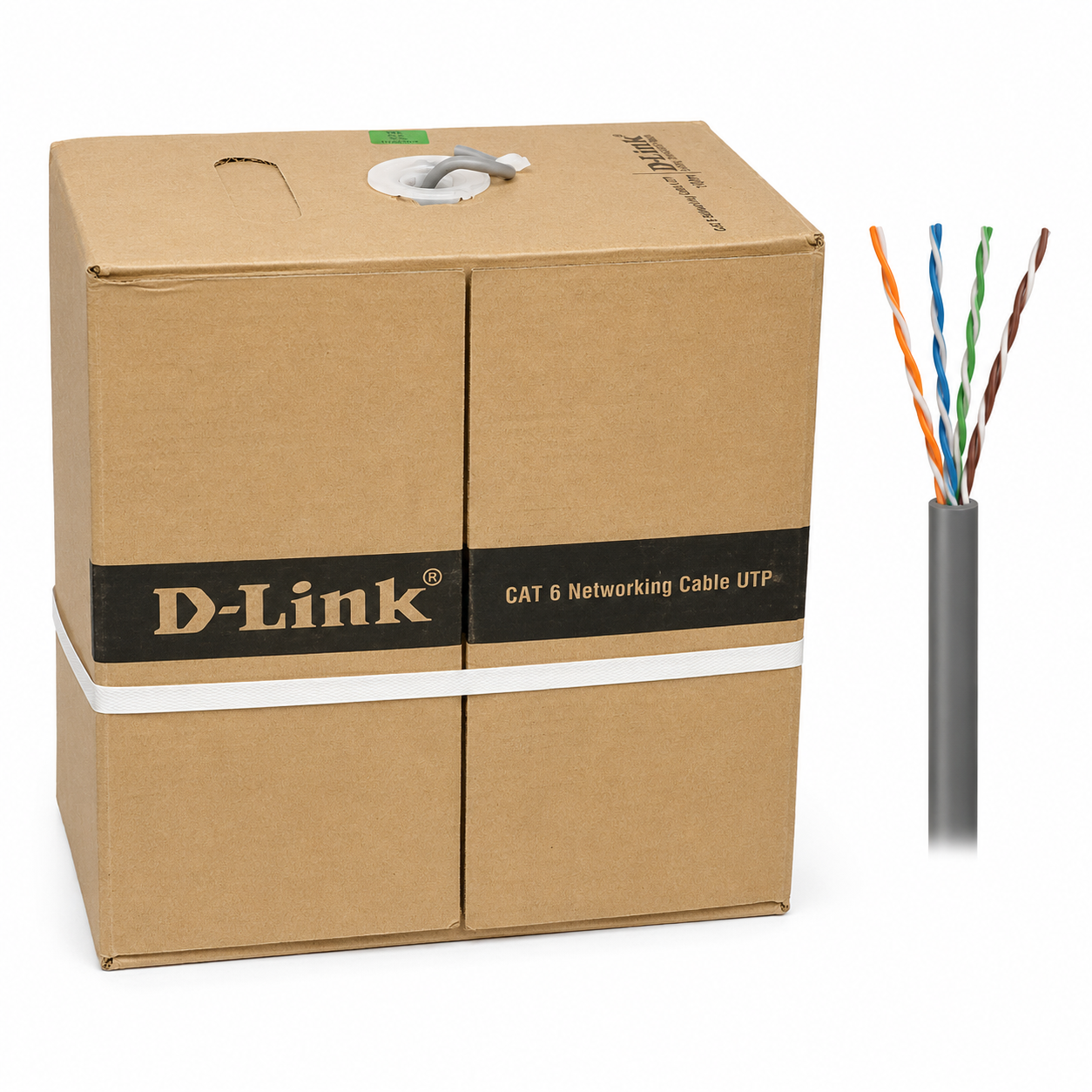 d link cat6 utp cable 100m box (ncb c6ugryr 100)