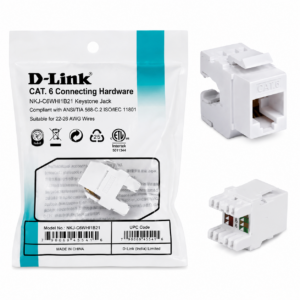 d link cat6 utp keystone jack white (nkj c6whi1b21)