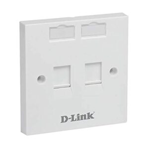 d link dual port faceplate (nfp 0whi21) – white