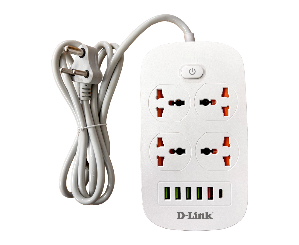 d link 4 outlet surge protector with 5 usb a & 18w usb c (dpa f451)