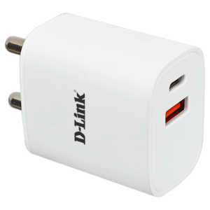 d link 33w dual port fast charger with usb c cable (usb c + usb a)