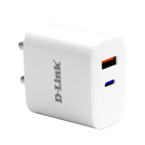 d link 45w dual port fast charger with usb c cable (usb c + usb a)
